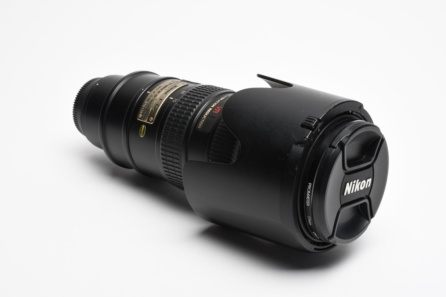 Nikon AF-S VR Nikkor 70-200mm f2.8G ED VR zoom, hood, case, UV, Great!
