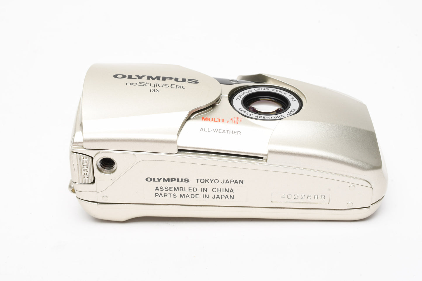 Olympus Stylus Epic DLX Mju II QD (Champagne) w/Strap, Clean, Tested, Great!