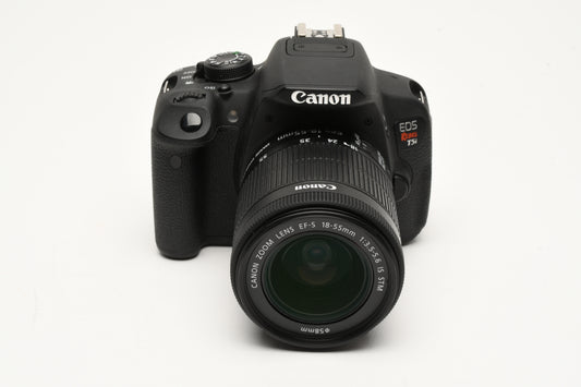 Canon EOS Rebel T5i DSLR w/18-55mm f3.5-5.6 STM zoom, 2 batts, charger 2282 Acts