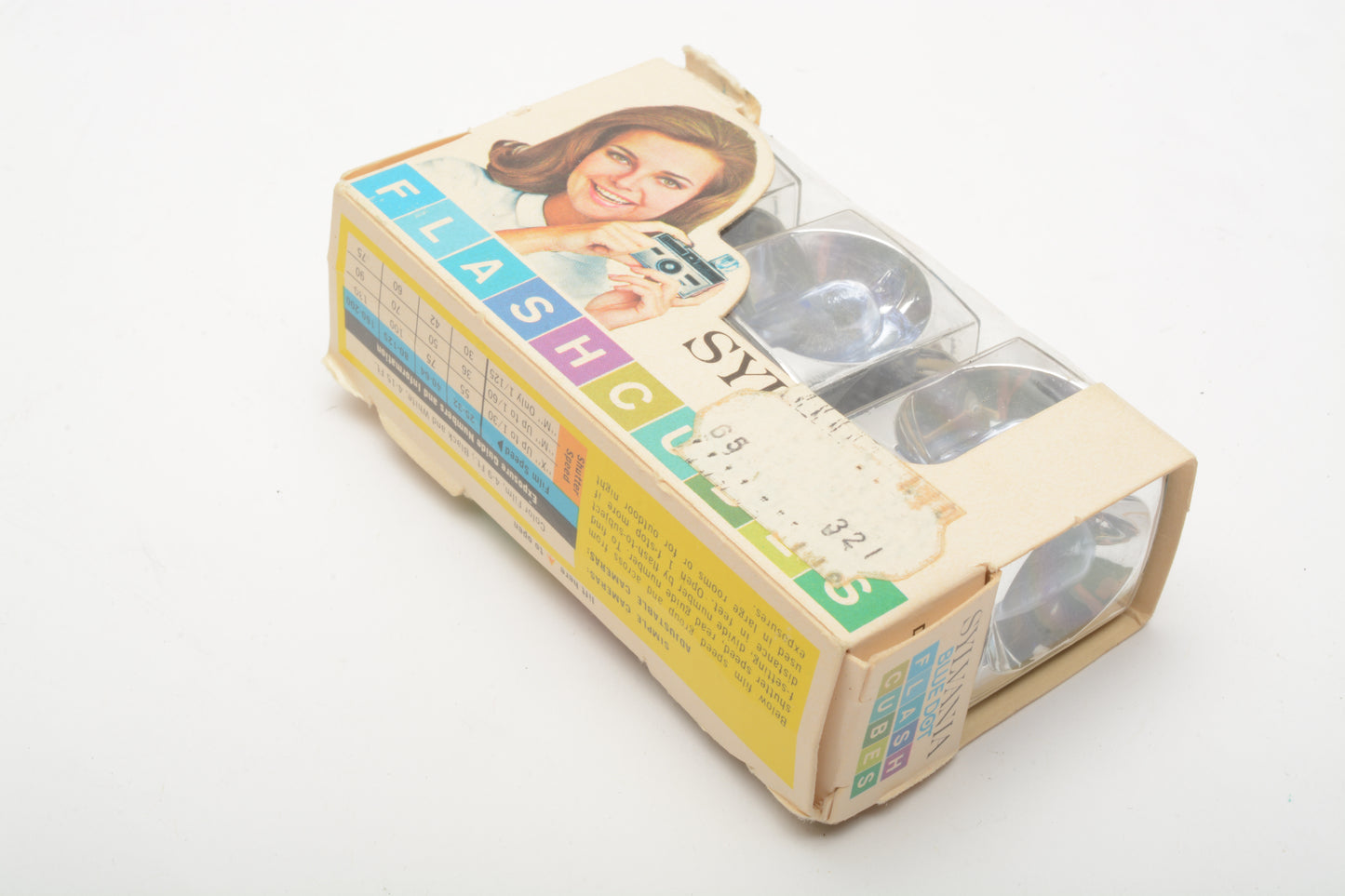 3x Sylvania Blue Dot Flash Cubes Boxed