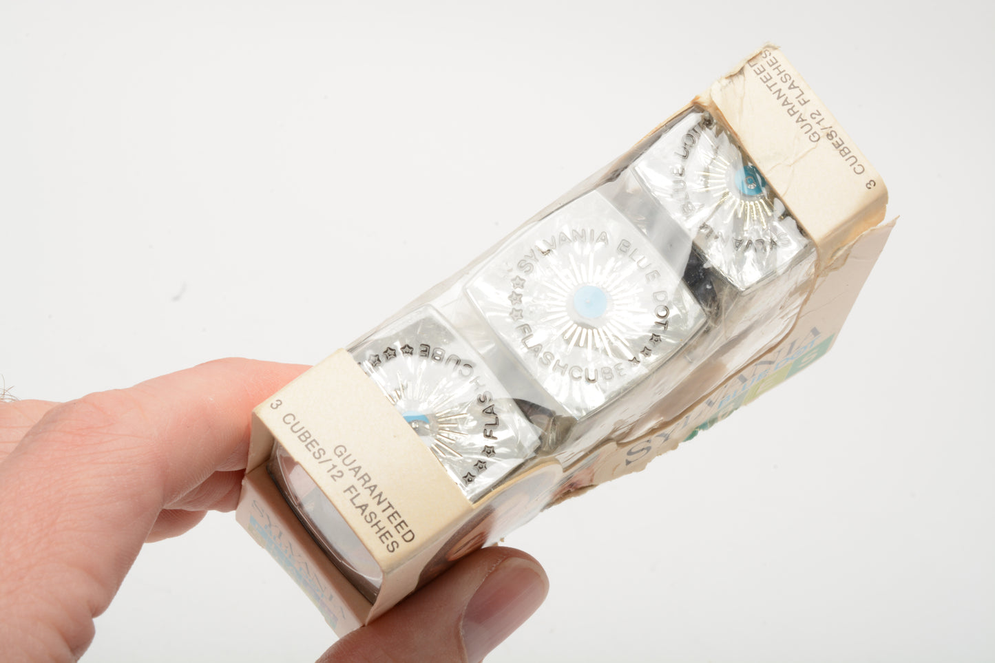 3x Sylvania Blue Dot Flash Cubes Boxed