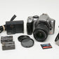 Canon Digital Rebel DSLR w/18-55mm f3.5-5.6 zoom lens, 2batts, charger CF card, Tested