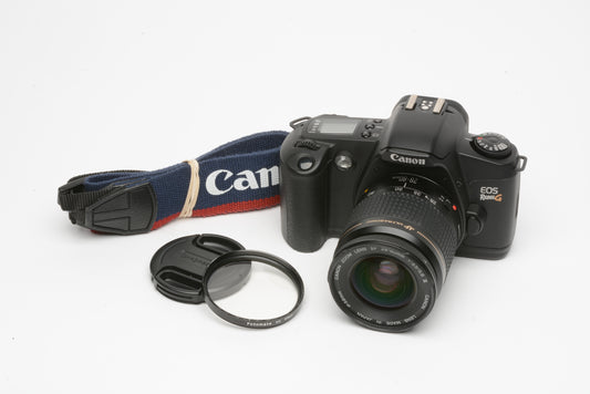 Canon EOS Rebel G 35mm SLR w/EF 28-80mm USM zoom lens, strap, tested, very clean