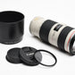 Canon EF 70-200mm f4L IS USM zoom, caps, hood, UV, Sharp! Mint-