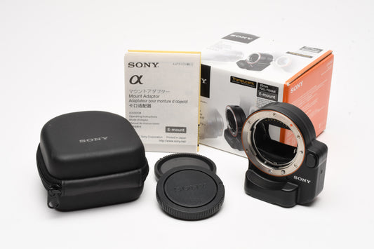Sony LA-EA4 A-Lens to E-Body Mount Adapter, clean, w/caps, case, Boxed