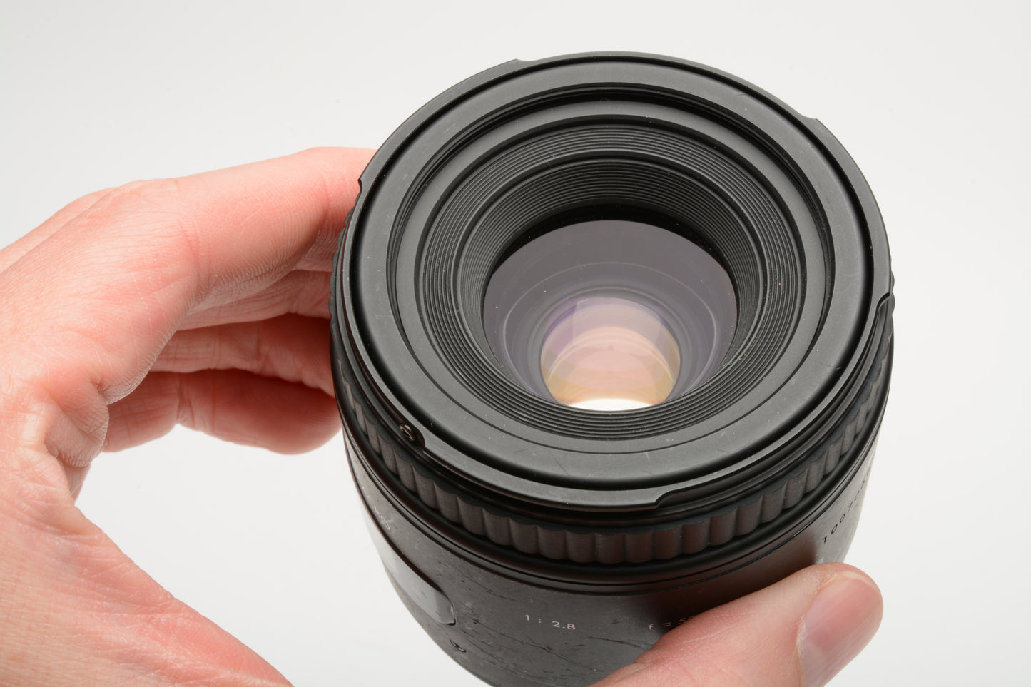 Sigma AF 50mm f2.8 Macro for Canon EF w/Hood, caps, sharp!