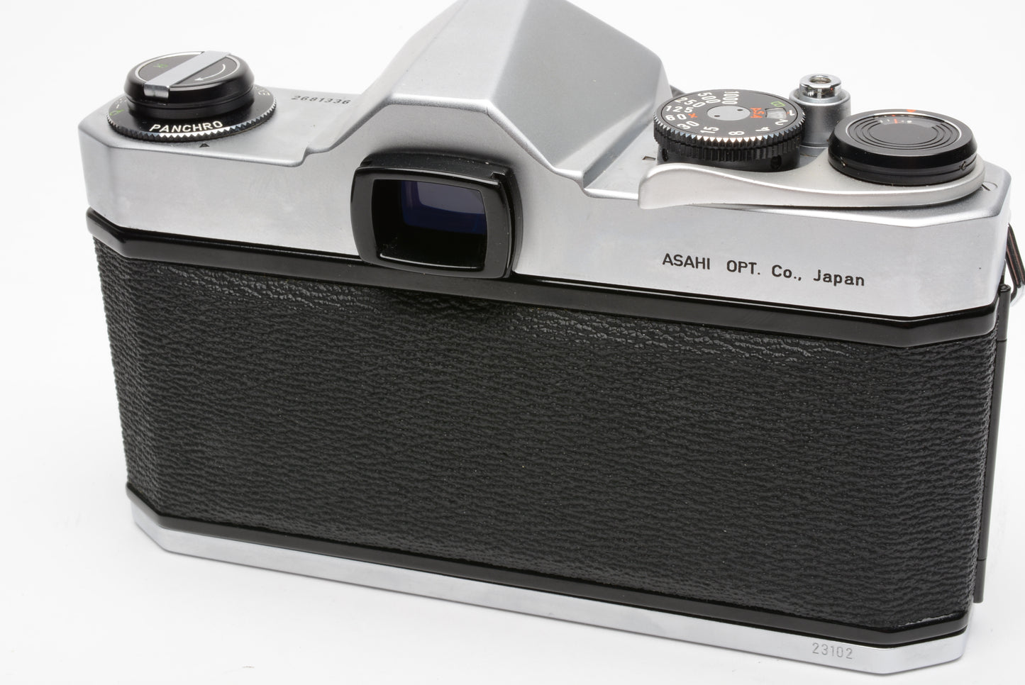 Pentax Spotmatic SP chrome 35mm SLR w/50mm F1.7, case, cap, strap, new seals, nice!
