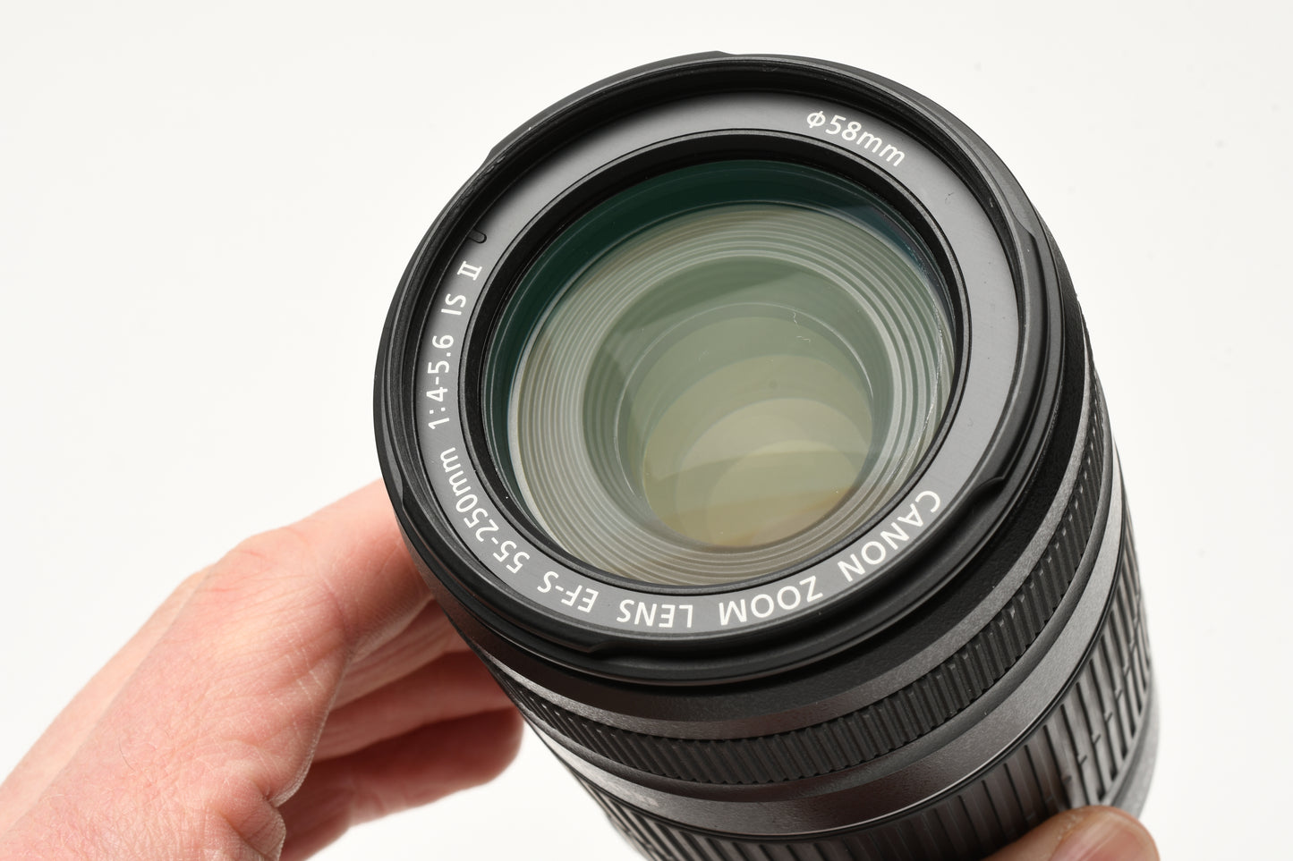 Canon EF-S 55-250mm f4-5.6 IS Zoom lens, caps, Great