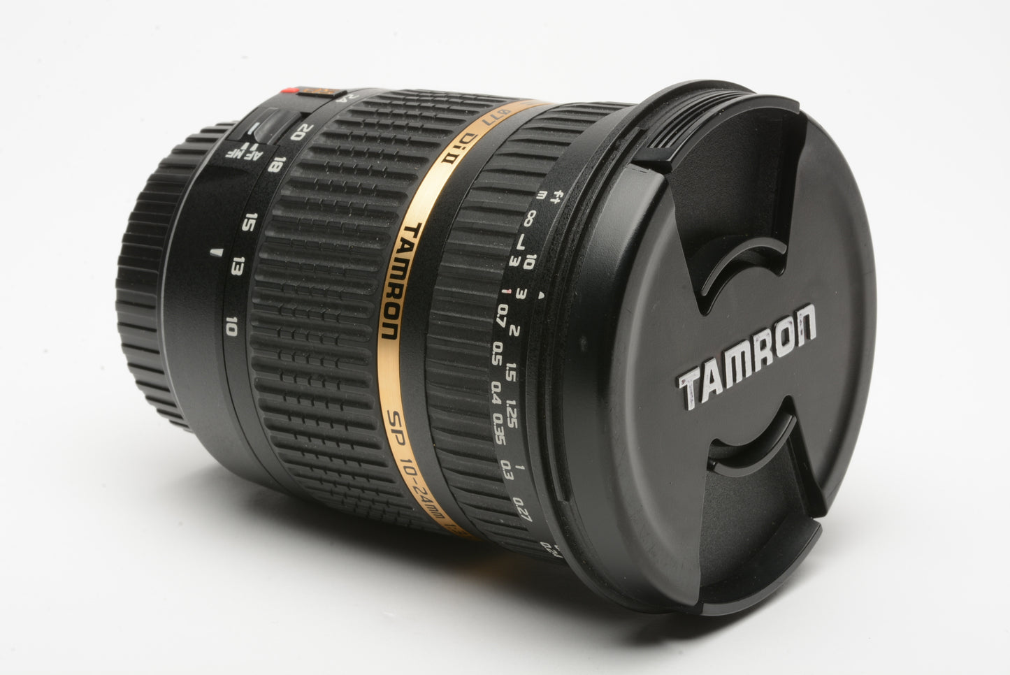 Tamron SP 10-24mm f3.5-4.5 Di II wide zoom for Canon EF, box, case, caps