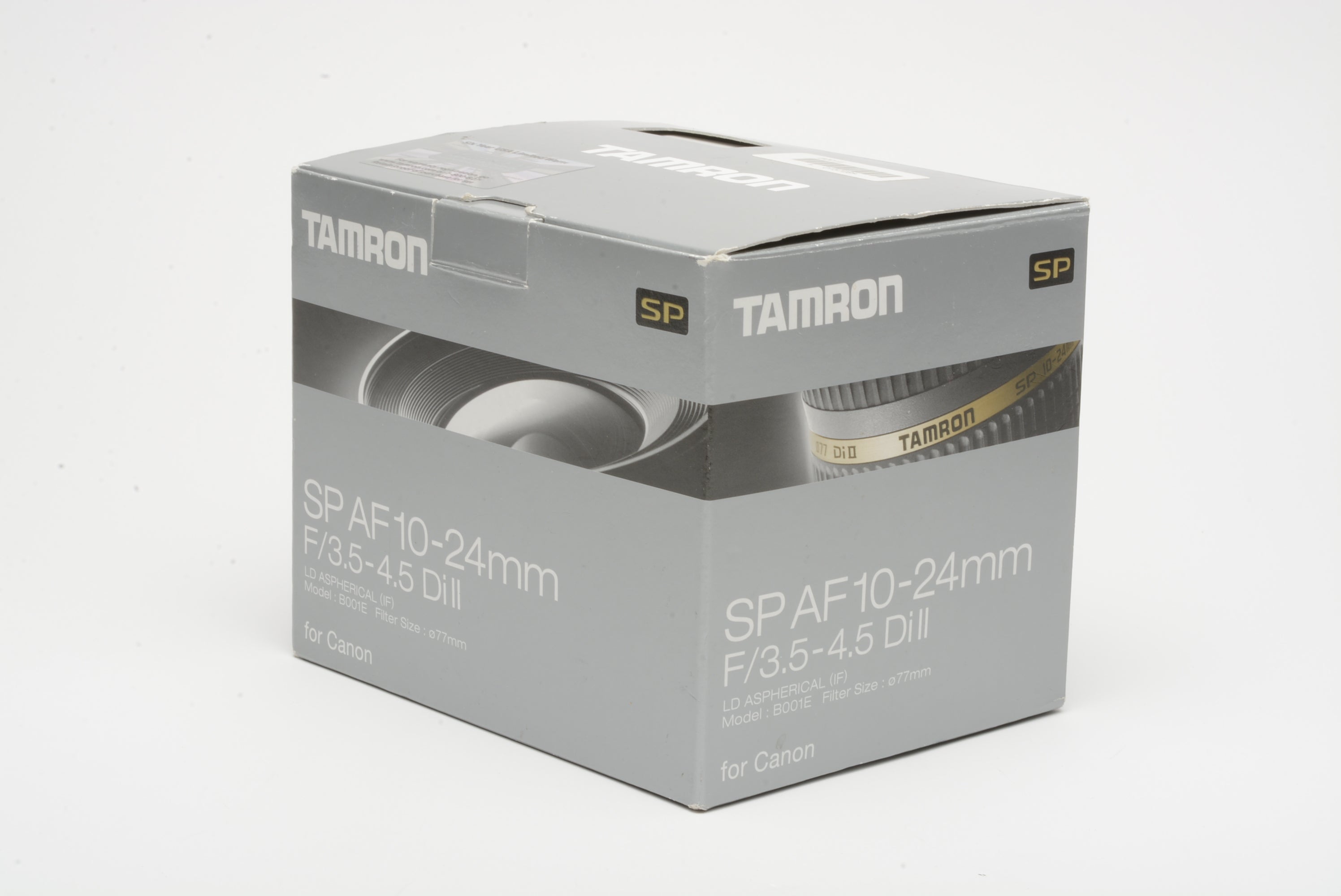 Tamron SP 10-24mm f3.5-4.5 Di II wide zoom for Canon EF, box, case