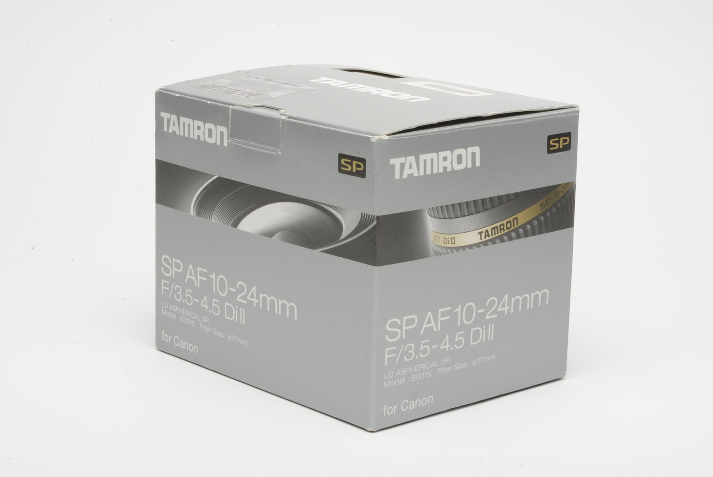 Tamron SP 10-24mm f3.5-4.5 Di II wide zoom for Canon EF, box, case, caps