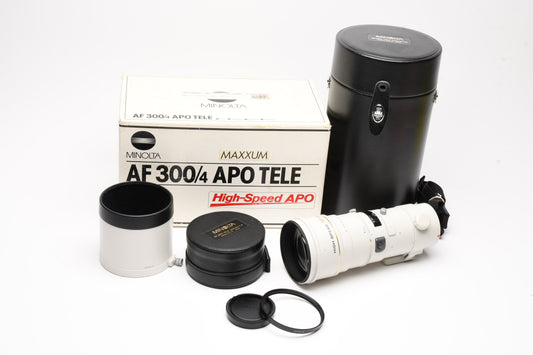 Minolta AF APO Tele 300mm f4 G High Speed Lens for Sony A Mount, Boxed