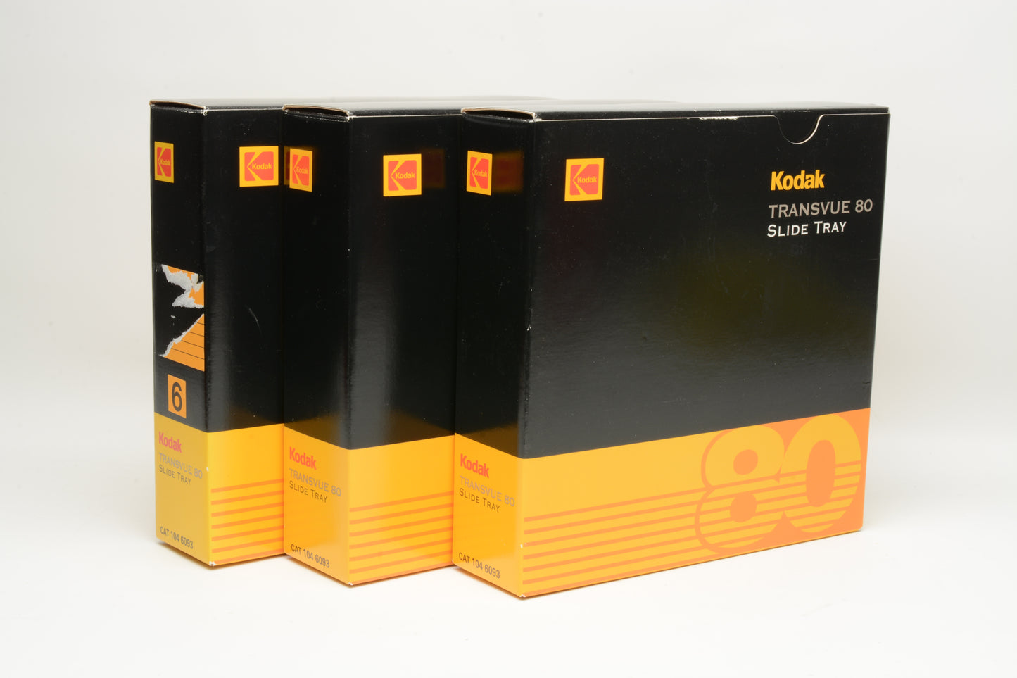 3X Kodak Carousel 80 slide trays, boxed, w/lids, clean