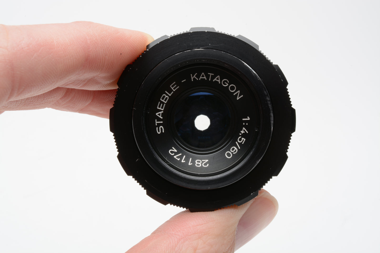 Staeble Katagon 60mm F4.5 lens M39 screw mount, case, clean and sharp