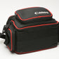 Canon Shoulder bag for cameras and lenses, Black w/Red trim, ~9x7x6" + pockets