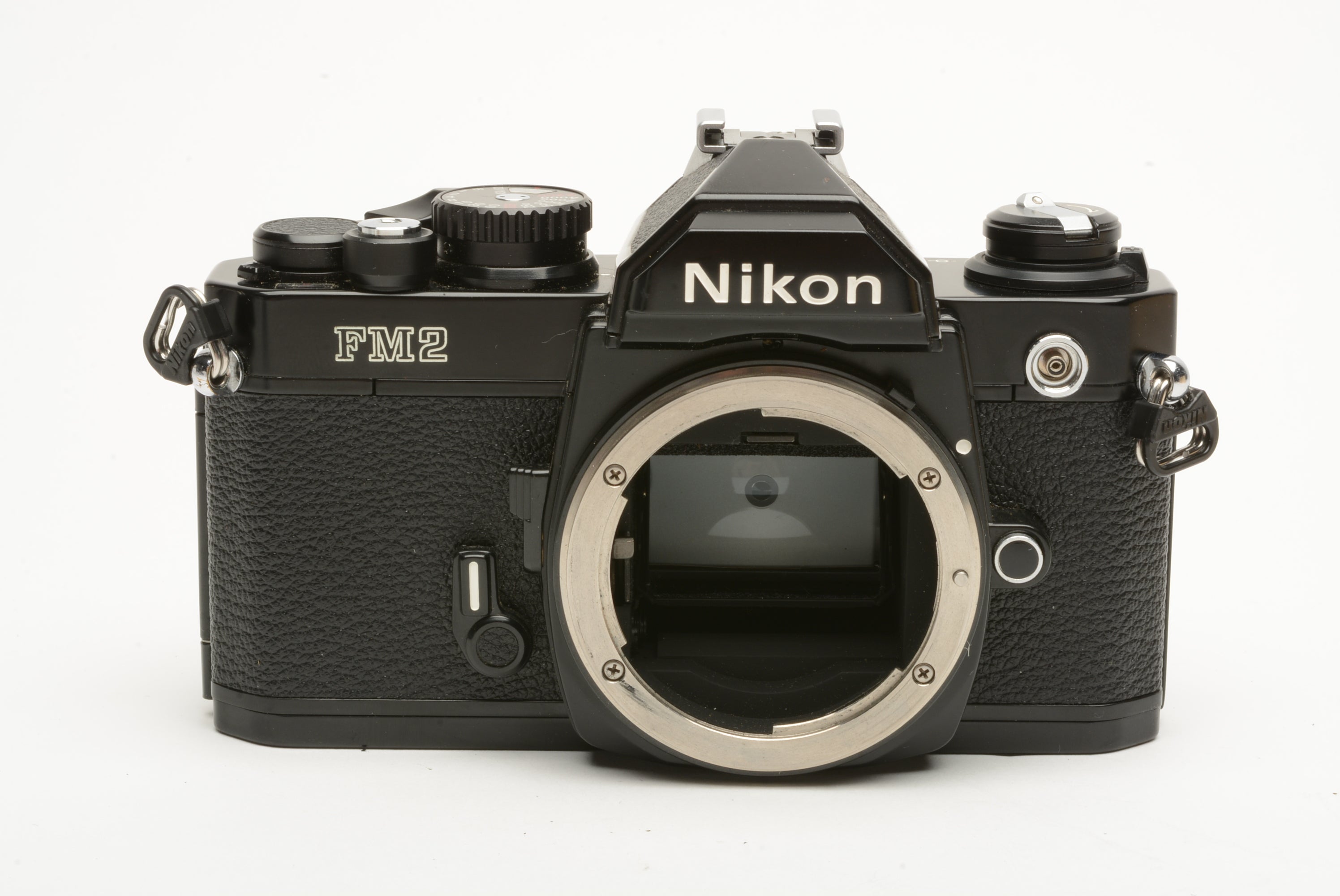 Nikon FM2 35mm SLR Black Body Only w/box, manual, New seals