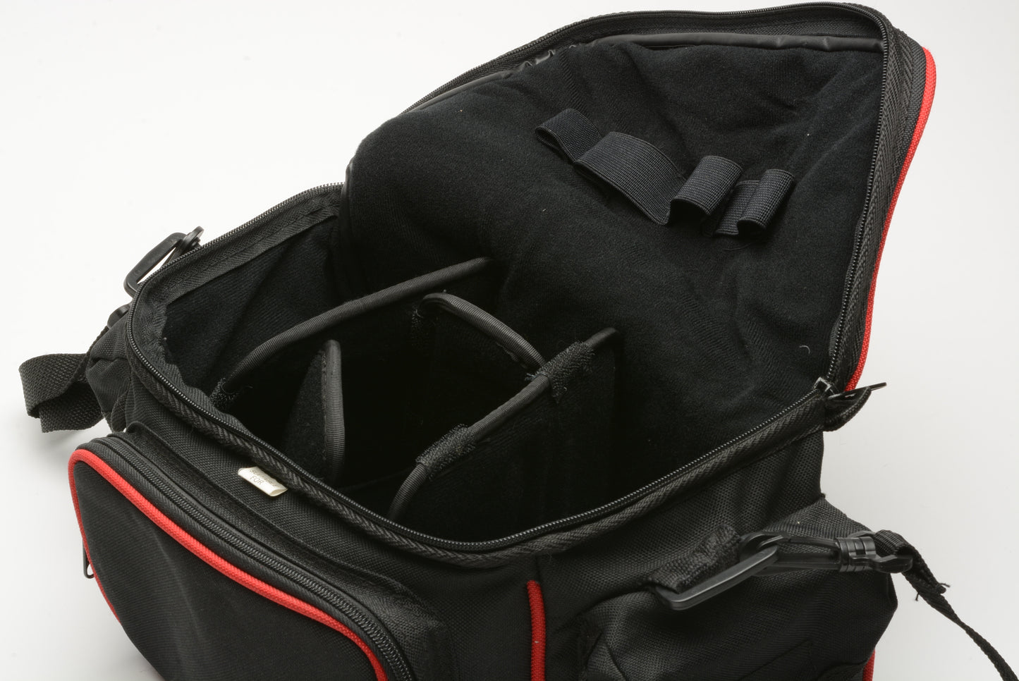 Canon Shoulder bag for cameras and lenses, Black w/Red trim, ~9x7x6" + pockets