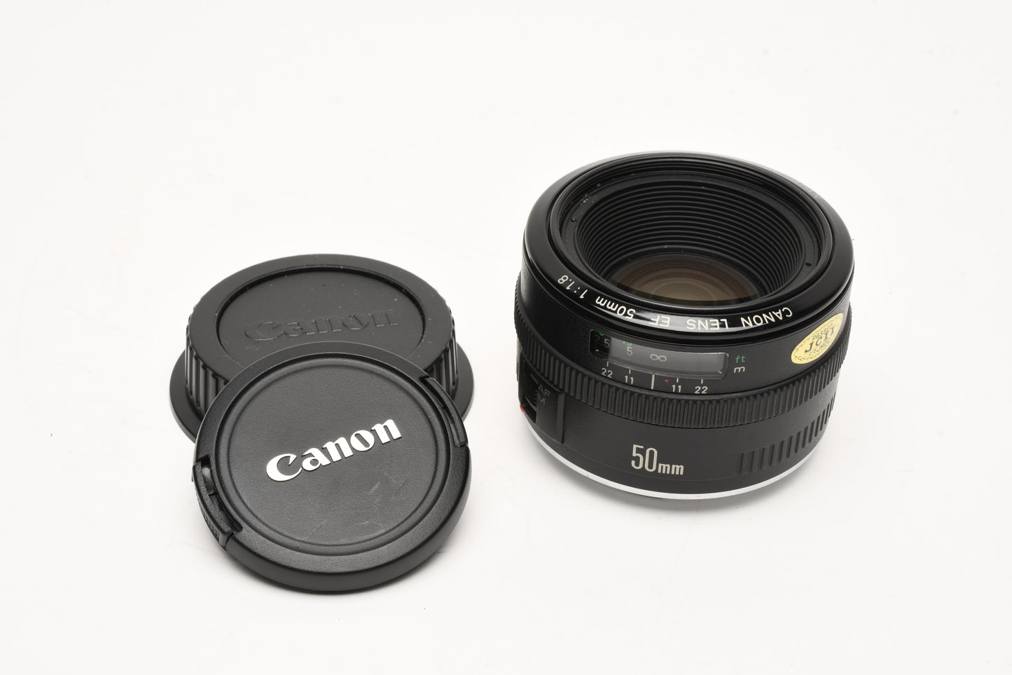 Canon EF 50mm f1.8 prime lens, caps, metal mount, Great lens!