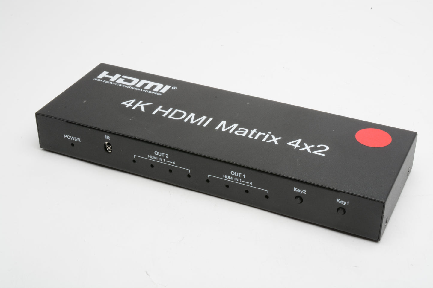 4x2 HDMI Matrix Switch, 4 in 2 Out Matrix HDMI Video Switcher Splitter +Optical