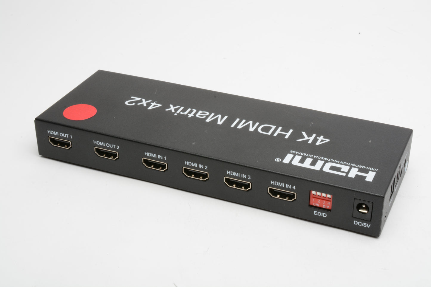 4x2 HDMI Matrix Switch, 4 in 2 Out Matrix HDMI Video Switcher Splitter +Optical