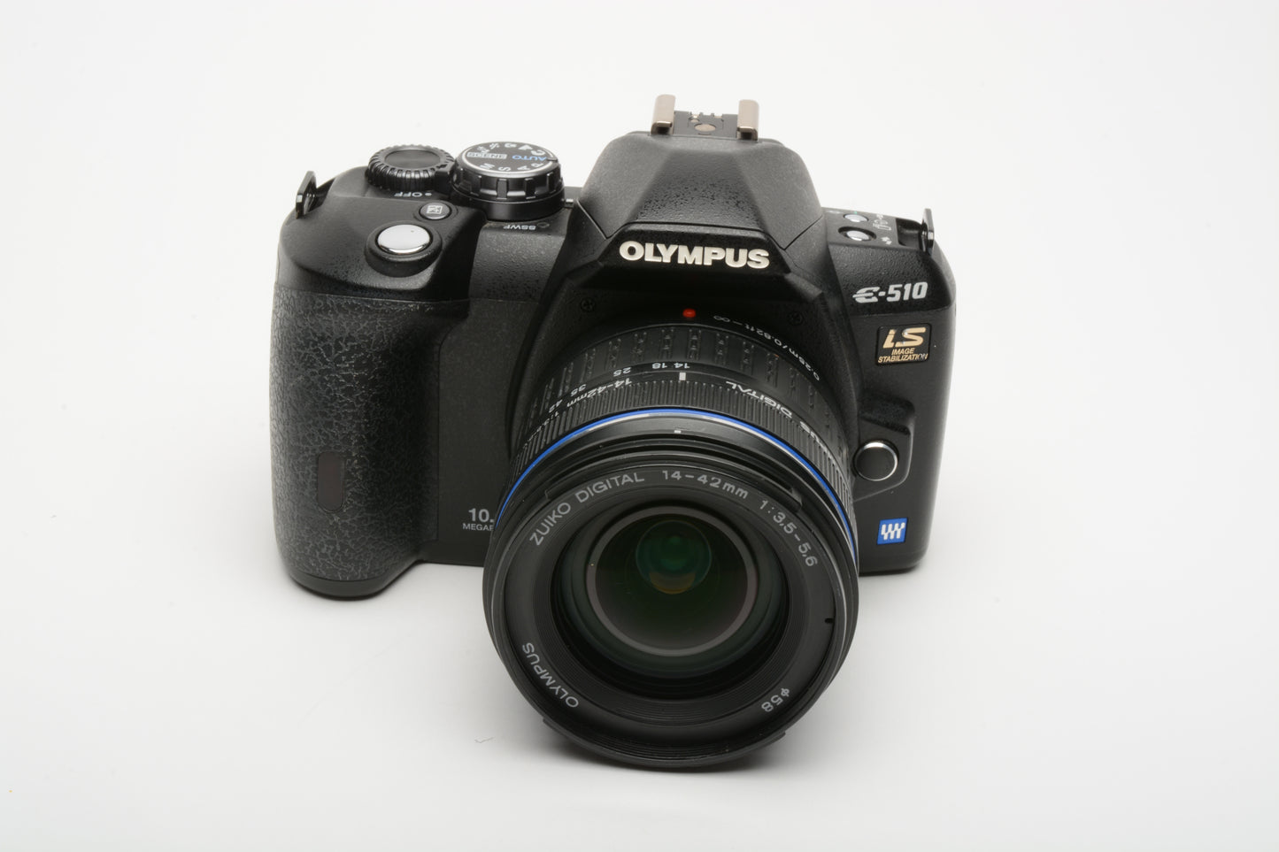 Olympus E-510 IS DSLR w/14-42mm f3.5-5.6 ED, 11k Acts, nice!