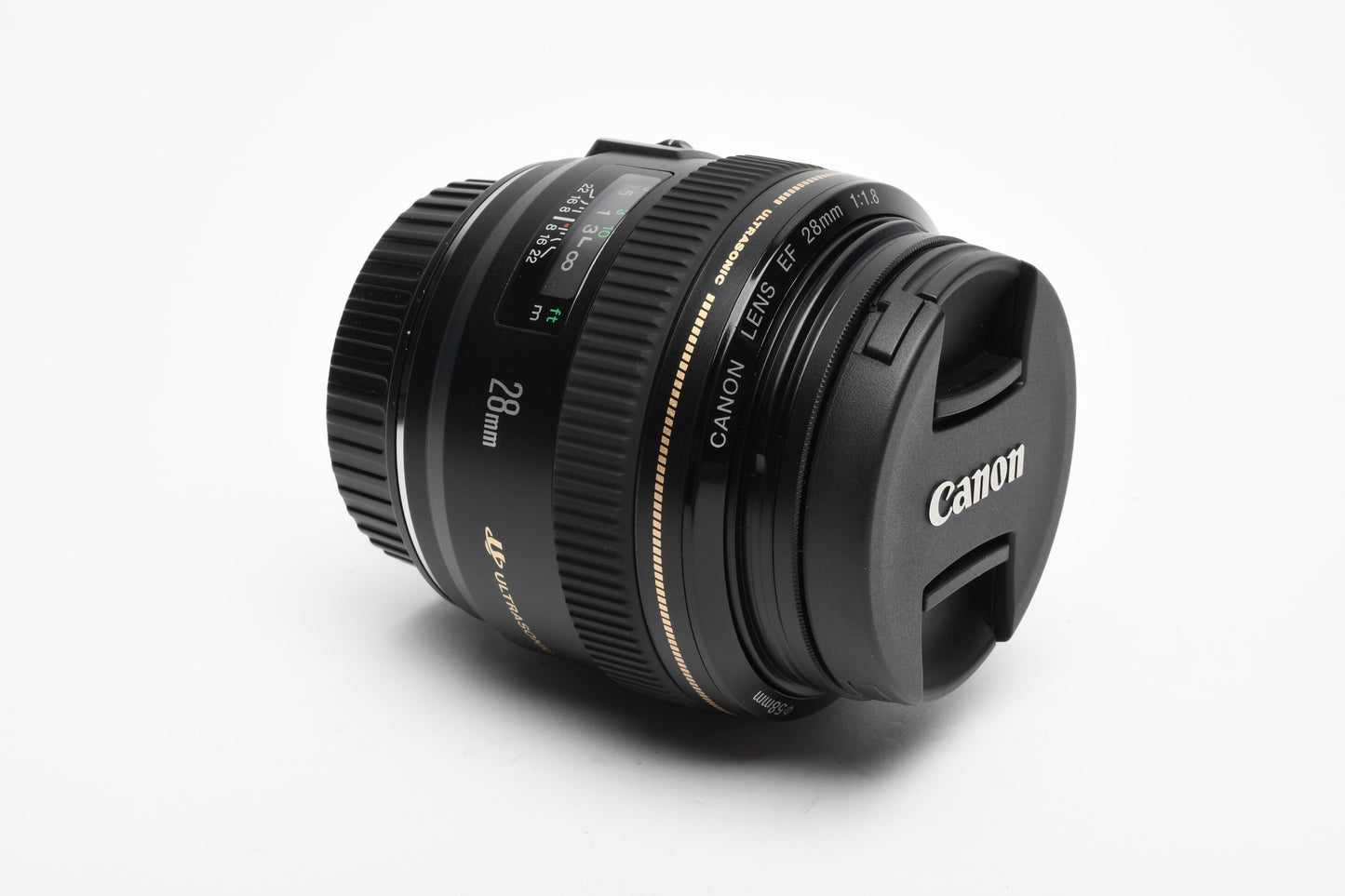 Canon EF 28mm f1.8 USM Wide lens, UV, caps, Mint-, Nice!!