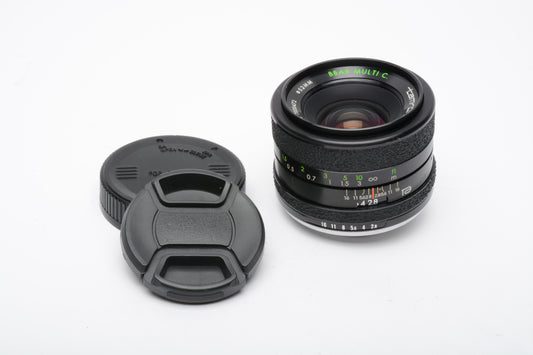 Tamron MF 28mm f2.8 BBAR Multi C. PK Mount lens, caps, Nice!