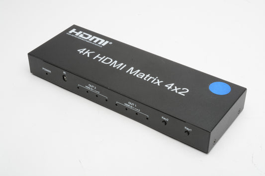 4x2 HDMI Matrix Switch, 4 in 2 Out Matrix HDMI Video Switcher Splitter +Optical