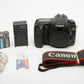 Canon EOS 20D DSLR body, batt, charger, strap, cap, CF card, very clean!