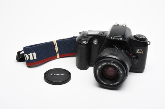 Canon EOS Rebel G 35mm SLR w/EF 35-80mm f4-5.6 III lens, Strap, Great