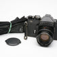 Chinon CS Black Body 35mm SLR w/50mm f1.7 lens, strap, new seals, tested