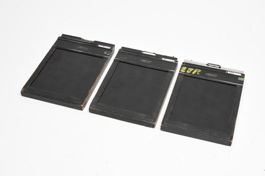 3X Fidelity wood 4x5 Film Holders, Good Condition