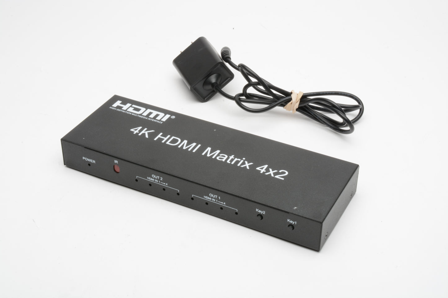 4x2 HDMI Matrix Switch, 4 in 2 Out Matrix HDMI Video Switcher Splitter +Optical