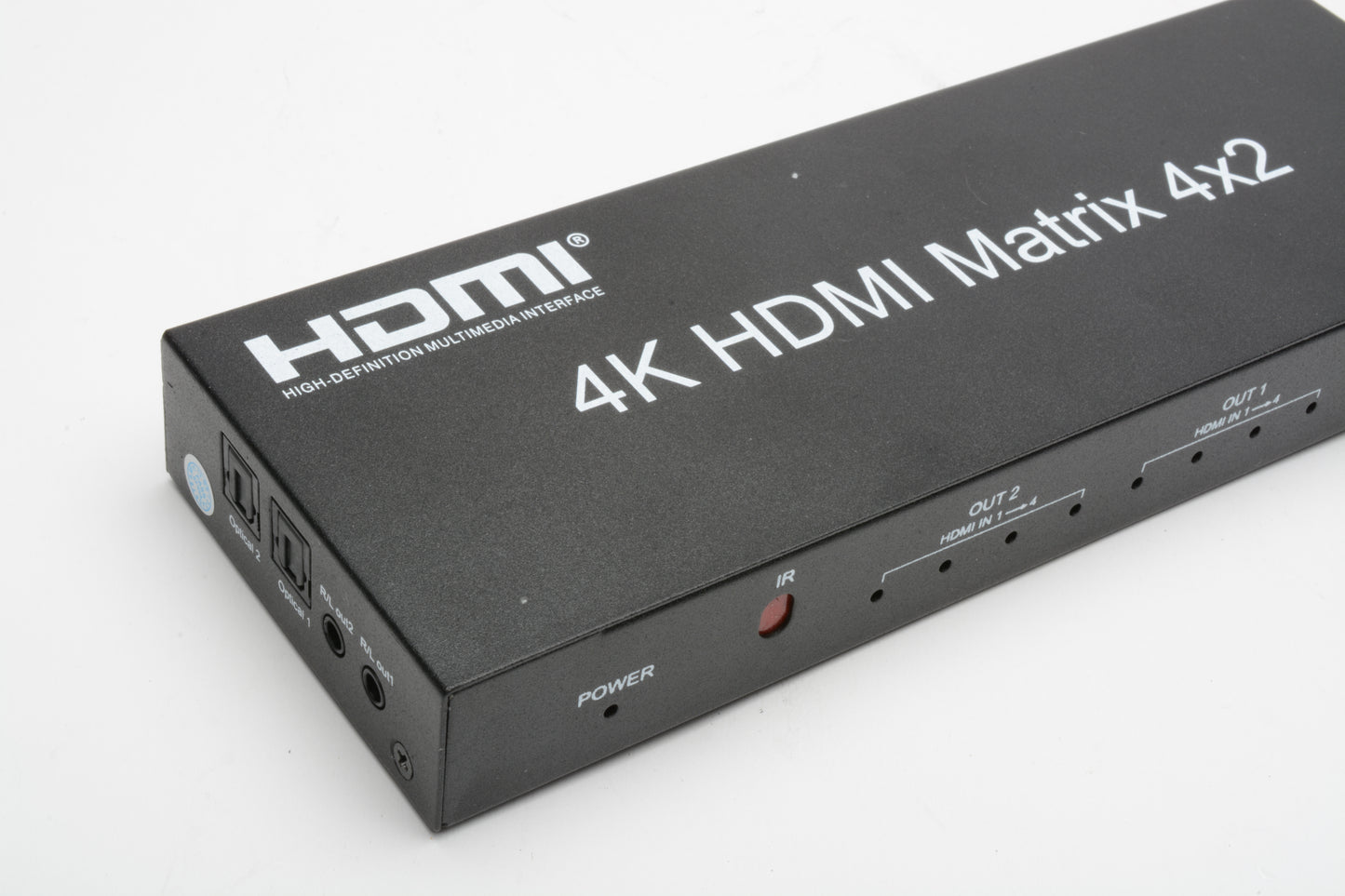 4x2 HDMI Matrix Switch, 4 in 2 Out Matrix HDMI Video Switcher Splitter +Optical