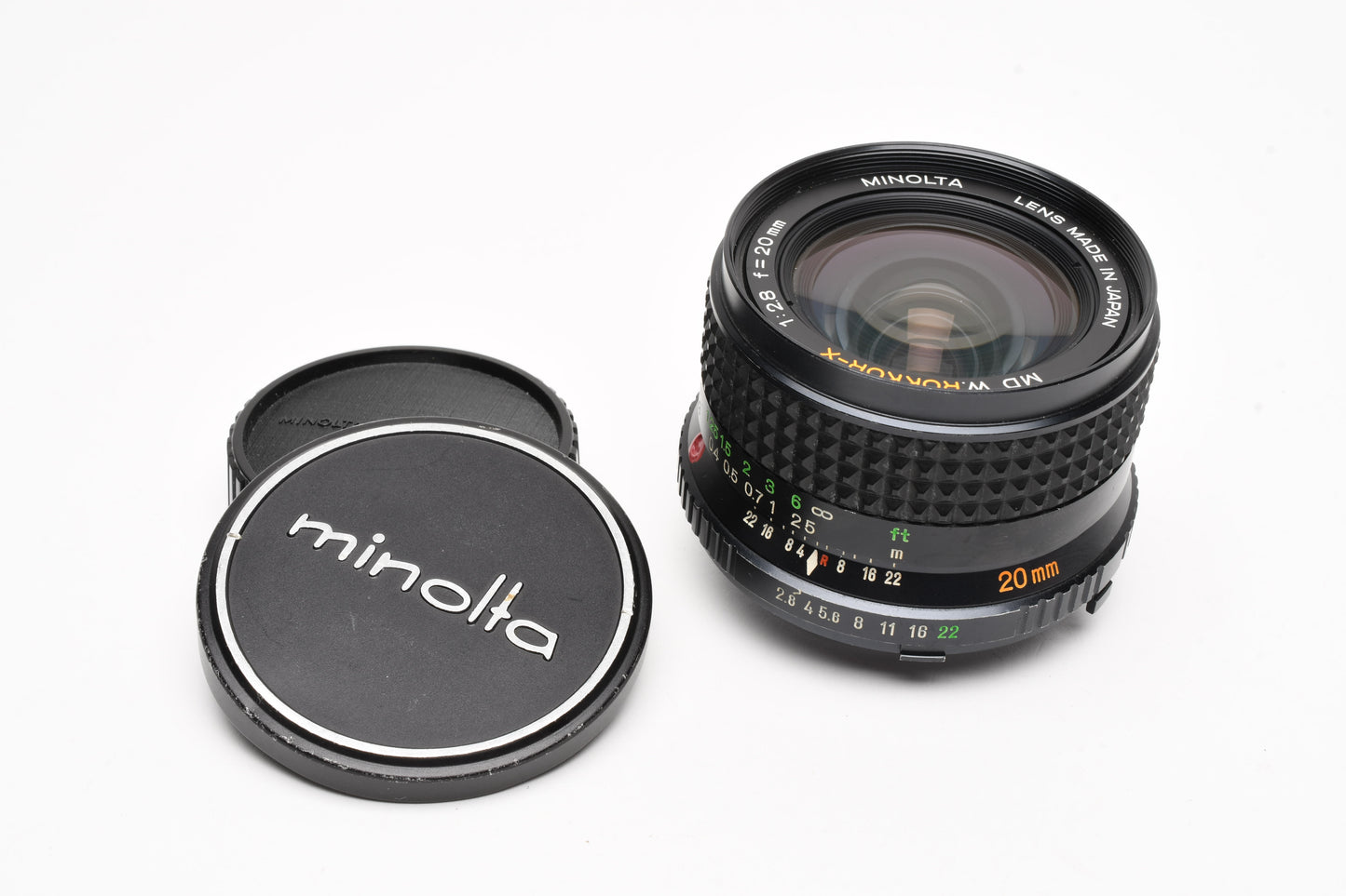 Minolta MD W.Rokkor-X 20mm F2.8 Lens for MD Mount, Caps, Sharp!