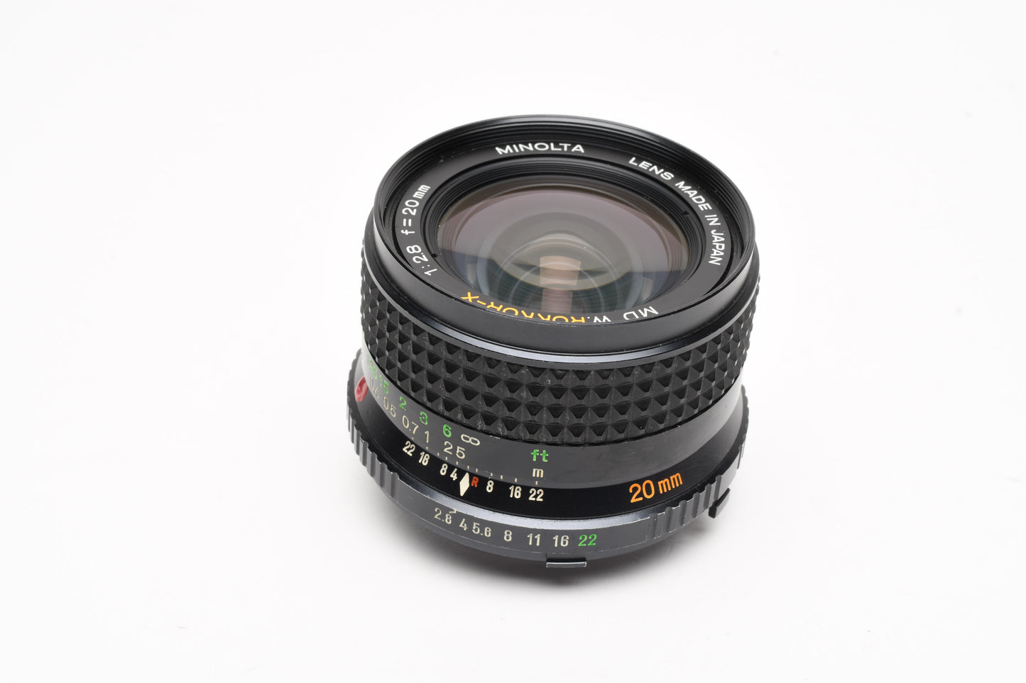 Minolta MD W.Rokkor-X 20mm F2.8 Lens for MD Mount, Caps, Sharp!