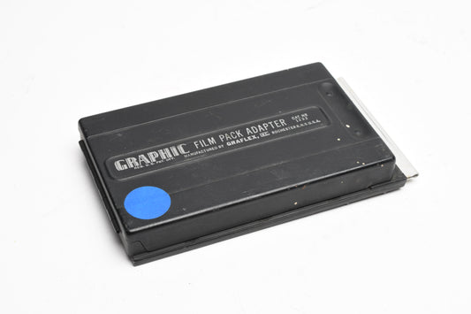 Graflex Graphic 1232 2 1/4 x 3 1/4 film pack adapter w/dark slide