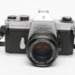 Pentax Spotmatic SP F chrome 35mm SLR w/50mm F1.8, case, cap, new seals, nice!