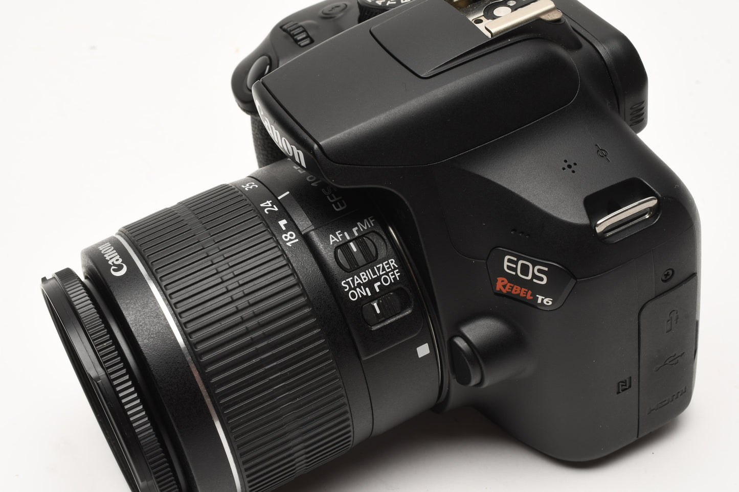 Canon EOS Rebel T6 DSLR w/18-55mm IS II, batt+charger Only 2382 Acts