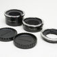 Mamiya Extension Tube set 1, 2, 3S w/Caps, very clean