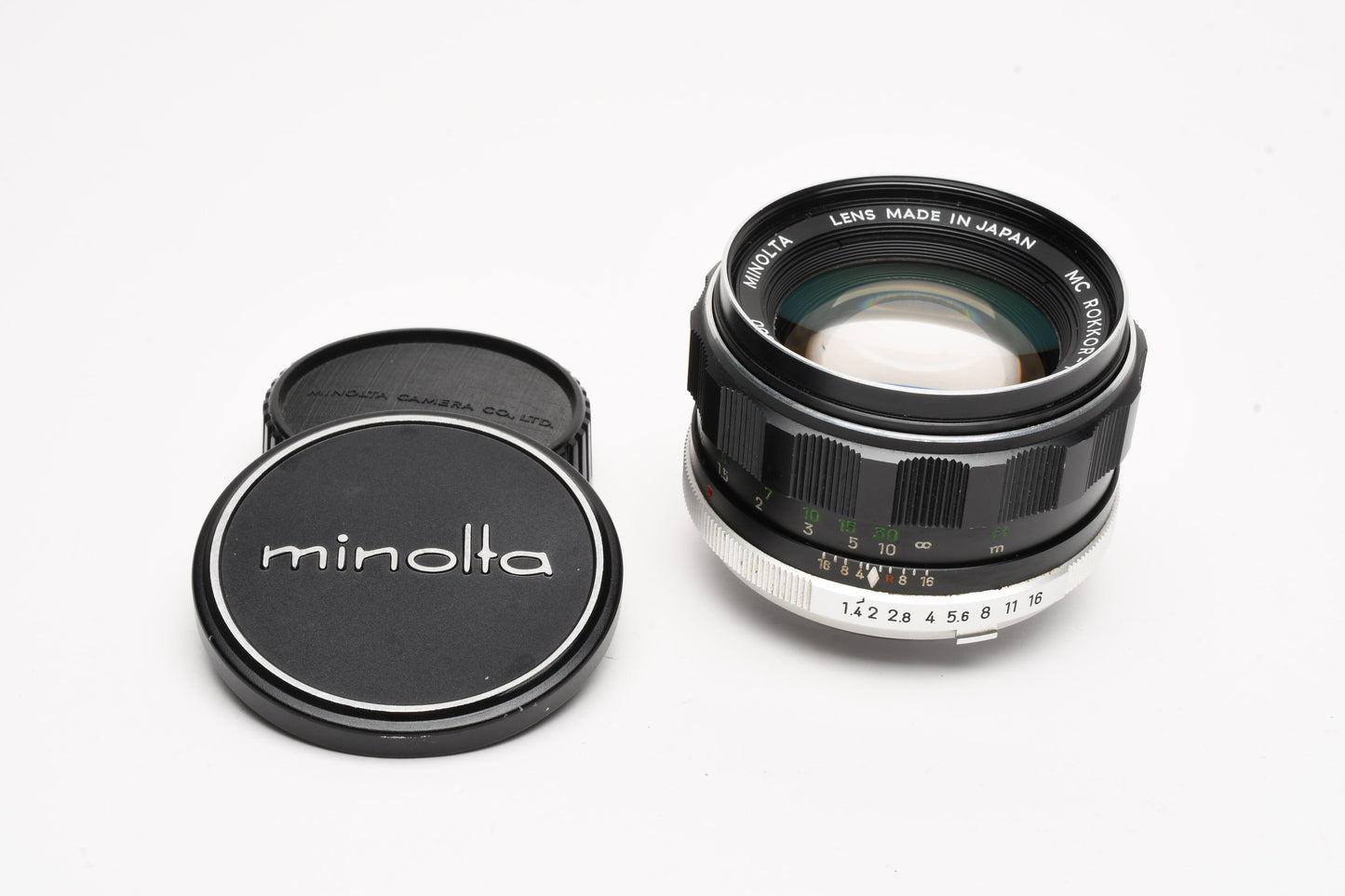 Minolta MC Rokkor-PF 58mm F1.4 Lens for MD Mount, Caps, Sharp!