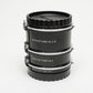 Mamiya Extension Tube set 1, 2, 3S w/Caps, very clean