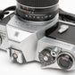 Pentax Spotmatic SP F chrome 35mm SLR w/50mm F1.8, case, cap, new seals, nice!