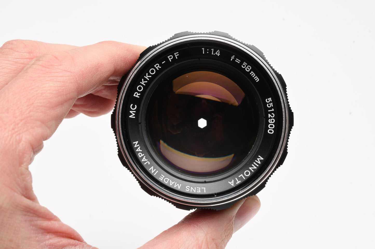 Minolta MC Rokkor-PF 58mm F1.4 Lens for MD Mount, Caps, Sharp!