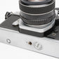 Pentax Spotmatic SP F chrome 35mm SLR w/50mm F1.8, case, cap, new seals, nice!