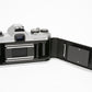 Pentax Spotmatic SP F chrome 35mm SLR w/50mm F1.8, case, cap, new seals, nice!