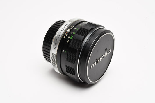 Minolta MC Rokkor-PF 58mm F1.4 Lens for MD Mount, Caps, Sharp!