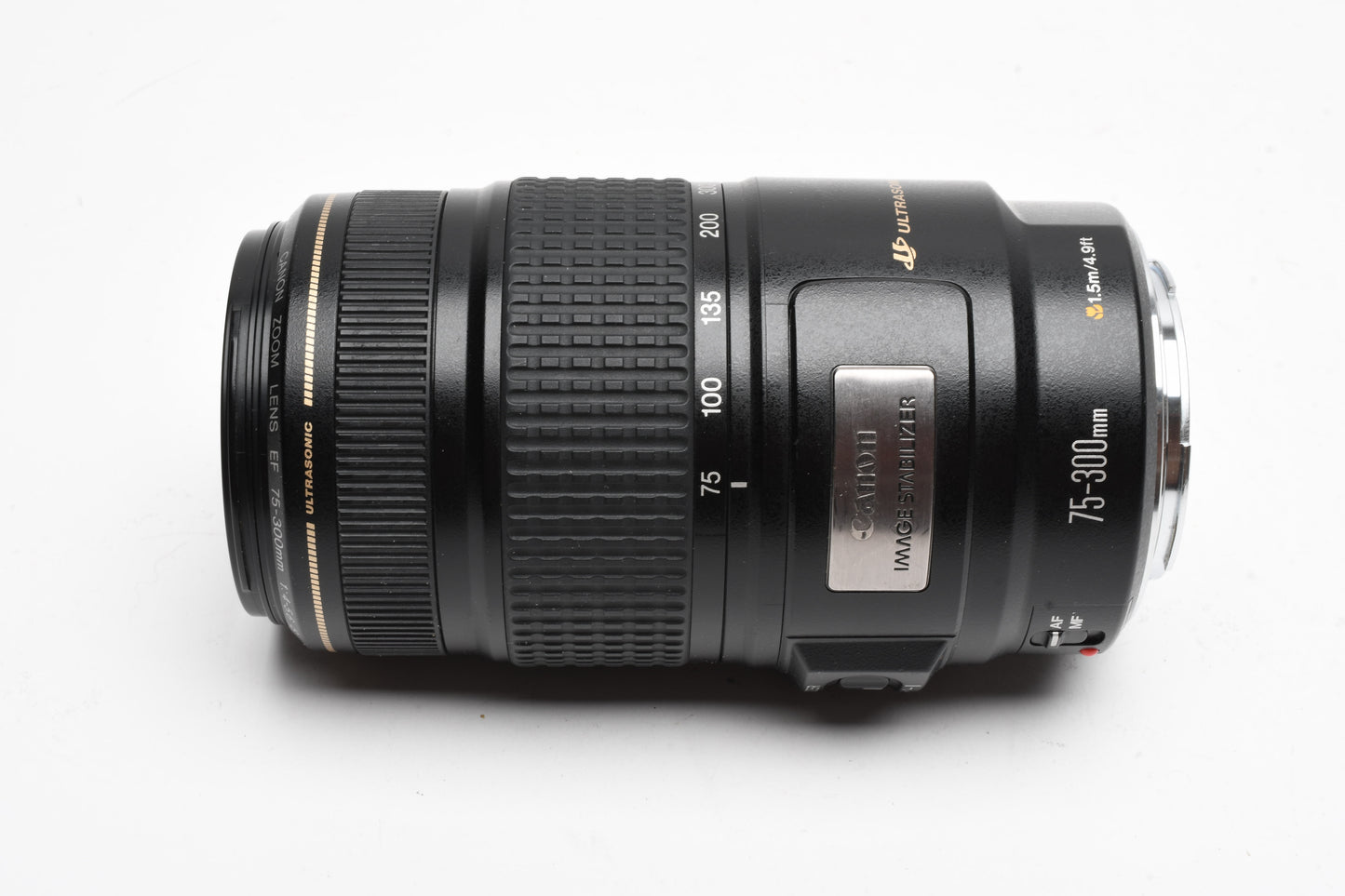 Canon EF 75-300mm f4-5.6 IS USM zoom lens, Caps, Great!