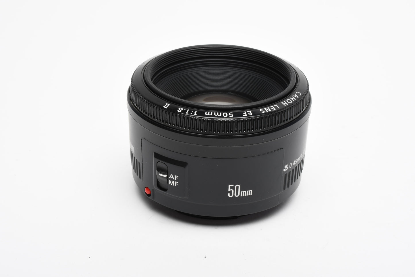 Canon EF 50mm f1.8 II prime lens, caps, Clean, + UV filter, Great