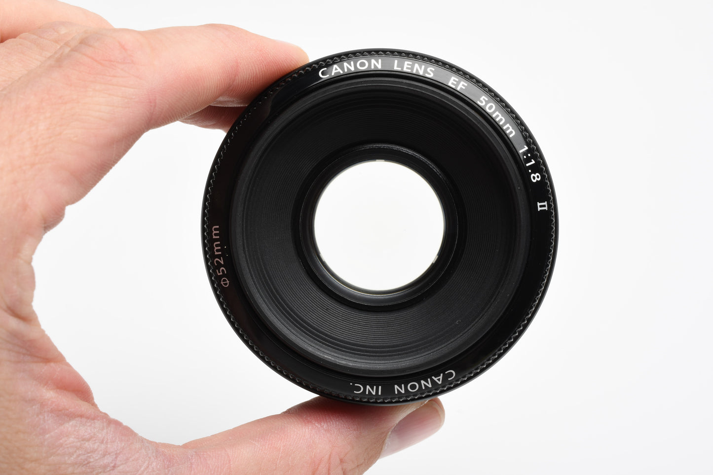 Canon EF 50mm f1.8 II prime lens, caps, Clean, + UV filter, Great